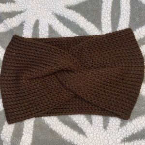 Handmade Messy bun Ear warmer Chocolate Brown…